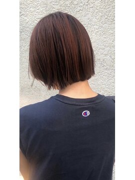 ヘアードレッシングショップ サロ(Hair Dressing Shop Salo) 前上がりボブ×テラコッタカラー#３０代#４０代#５０代