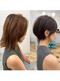 大人可愛いショートヘアオール世代似合う◎ひし形