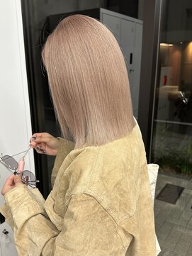 ヌエン 渋谷(NU/EN) shou春のトレンド！大人お洒落ピンクベージュと切りっぱなしボブ