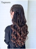 ハーフツイン☆リボンアレンジ