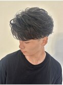 大分ニュアンスパーマセンターパートフェザーパーマ毛流れパーマ