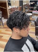 センターパート/ツイストスパイラルパーマ