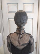 アロマ ヘアー ルーム 新宿3号店(AROMA hair room)&nbsp;結婚式/二次会/パーティー/お呼ばれ/ローポニーテール/編み込み