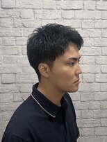 グレイスフルバーバー 赤坂見附店&nbsp;ツーブロアップバング × パーマ感スタイル