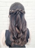 ハーフアップ渋谷ヘアセットくるみちゃんヘア成人式着付け卒業袴