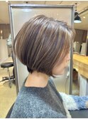 ハイライト×ショートボブ