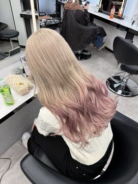 ジンクス(ZYNX) ブロンド×ピンクグラデーション