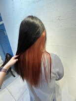 アジールヘア 池袋東口店(agir hair) ブリーチ&ダブルカラーインナーカラーコーラルピンク池袋東口