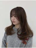 ケアブリーチ/ブラウンベージュ/透明感カラー/レイヤーカット