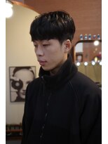 エディ(Edy)&nbsp;メンズマッシュ刈り上げニュアンスパーマ韓国ヘア眉毛カット岡山