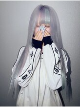 エルシャドール(EL-SHADDOLL)&nbsp;青みホワイトカラー×インナー水色×エクステ