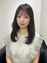 クレム 博多駅店(ChLem)&nbsp;レイヤー　セミロング　顔まわり　ピンクブラウン　艶髪