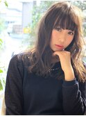 【M.SLASH】フリンジバングのガーリーロングa
