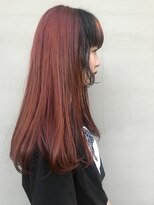 ヘアー アイス ルーチェ(HAIR ICI LUCE) サーモンピンクカラー 個性的カラー オレンジカラー