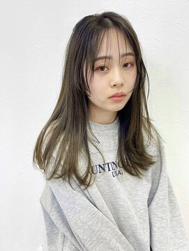 ロマーリ(LOMARLIE) オリーブグレージュ_シースルーバング