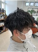 メンズカットツイストスパイラルパーマ波巻きパーマ