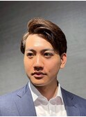 ビジネスフォーマル ツーブロックショート 七三アップバング