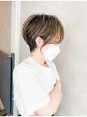 ことりベージュハイライトショート