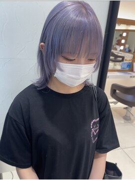 バサ 江古田店(BASSA) 【Runa】 ウルフカット×ペールラベンダー