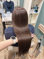 プラス ファースト ヘア(Plus 1st)&nbsp;アッシュブラウン×艶髪ストレート