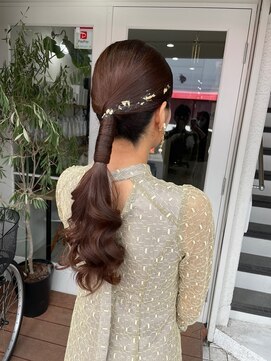 アンダーバーホワイト 阪神西宮店(_WHITE) お呼ばれタイトアレンジ 艶アレンジ