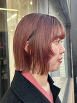 シスタ(SISTA)&nbsp;ピンクベージュ／フェイスレイヤー切りっぱなしボブ【自由が丘】