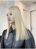 ◎ブロンドヘアダブルカラーハイトーンカラーケアブリーチ#原宿