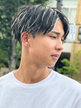 エルマーク 京都河原町(L-MARK) メッシュハイライトスパイラルパーマツイストパーマツーブロック