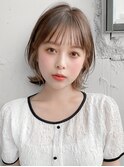 小顔 似合わせカット メルティーカラー ウェーブミディアム
