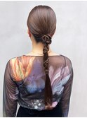 おくれ毛前髪カット韓国ヘア美髪ロング_ba545353