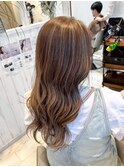 くびれヘア/アプリコットオレンジ/夏のヘアアレンジ/南越谷