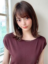 アフロート エル 錦糸町(AFLOAT L)&nbsp;【20代30代】小顔レイヤーミディアム/黒髪/暗髪/ココアベージュ