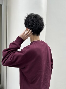 メンズのラフショートパーマ