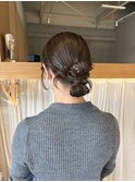 お呼ばれアレンジ/タイトアレンジ/リボンアレンジ/カチモリ