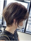 丸みショートボブ×スリークボブ