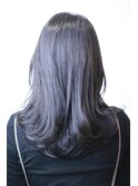 ロングレイヤーうる艶ラベンダー透け感グレージュ