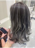 ハイライト×ホワイトグレージュ