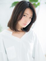 プリモア サロン ハナレ 綾瀬(primoA salon HANARE) 綾瀬/髪質改善/ダークグレージュの切りっぱなしロブヘアa