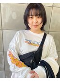 前下がりウルフレイヤースタイルウルフボブミディアム