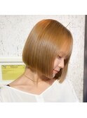 【米倉かずひさ】ミニボブ　外ハネボブ　ペールベージュ