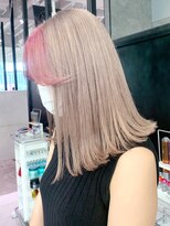 アルバム 渋谷パルコ(ALBUM)&nbsp;フェイスフレーミングピンク_グレージュカラーボブ_ba360351