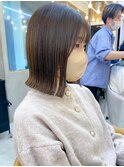 前下がりボブ前髪×ヘルシースタイル【横浜】