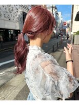 ロンド マーレ 天神大名店(Lond mare) ピンクブラウン/暖色カラー/カシスピンク/韓国ヘア/顔周りカット