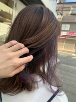 アズールサン 草加西口店(azule-sun)&nbsp;イヤリングカラー,アメジスト,レイヤーカット【草加】