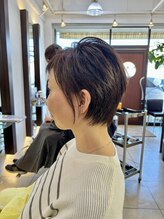 ヘアアーク(HAIR arc) ショート#ひし形#前下がり#メンズライク#かわいい#まるい