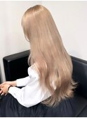7303韓国ブロンドハイライトバレイヤージュ艶髪ハイトーンカラー