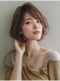 ★暗めカラーグランマッシュフェイスフレーミングデザインカラー