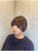 ショートカット丸みショート耳掛けひし形小新潟長岡宮関