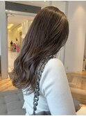 オリーブカラー*オリーブベージュ*透明感カラー*髪質改善*顔周り