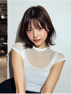 リンクミリ(Link mili) 韓国風くびれボブ×透け感バング